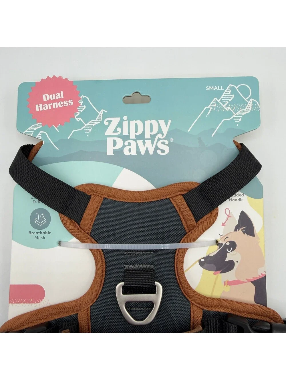 ZippyPaws No Pull Dog Harness Small Black Brown 10 to 20 lbs ZPC-C0007 Zippy Paw